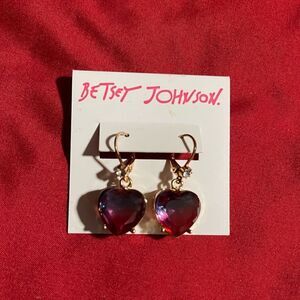Betsey Johnson Heart earrings SOLD